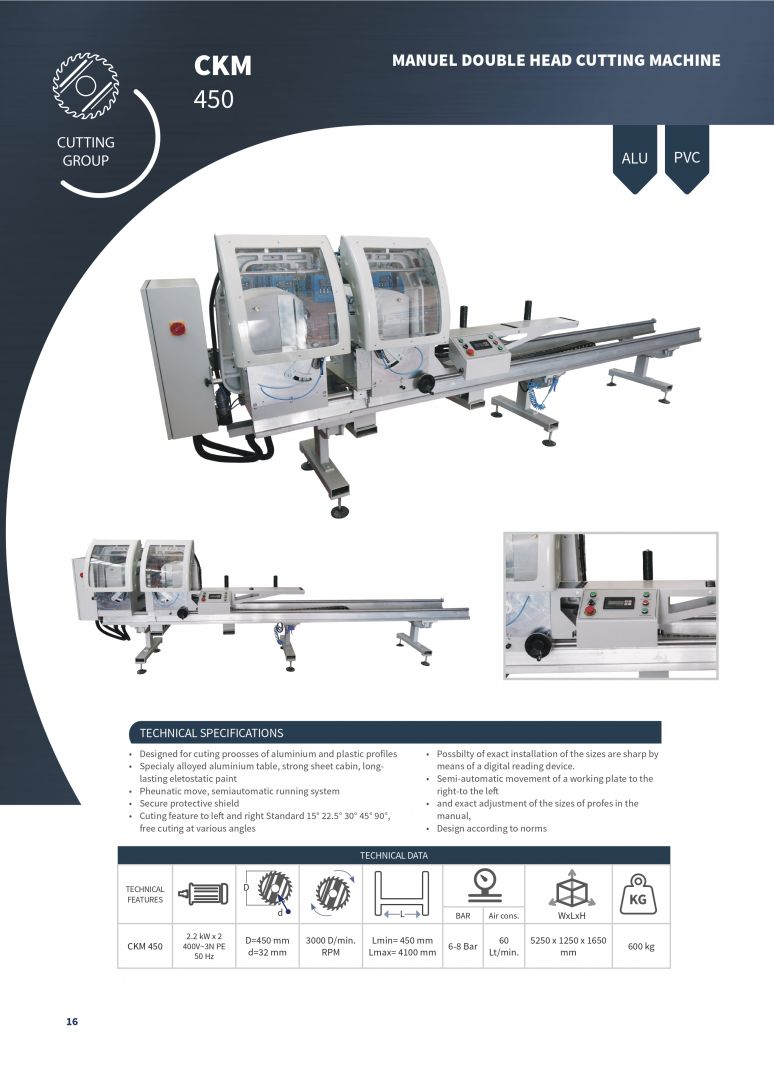 Manual Double Head Cutting Machine CKM-400 CKM-450 CKM-450