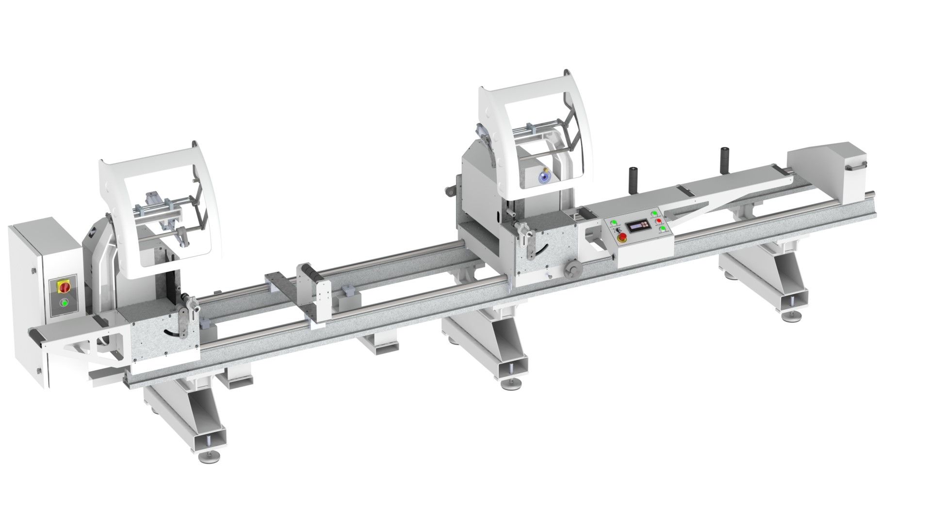 MASZYNY DO CIĘCIA PCV - Manual Double Head Cutting Machine CKM-400